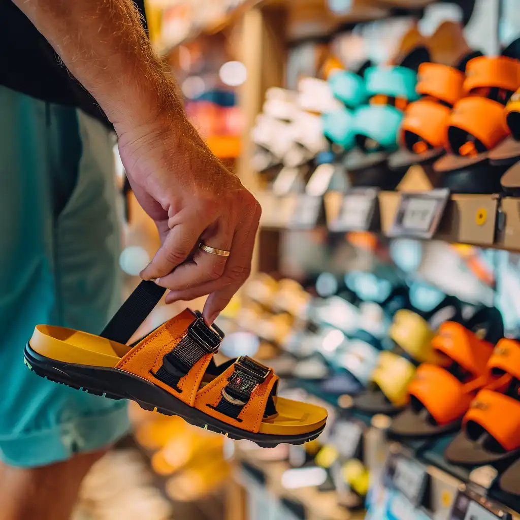 Stijlvolle sandalen voor een dag aan het meer